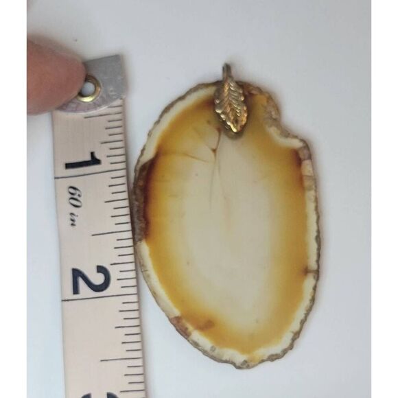 Agate Slice Pendant Crystal Slice Approx 2.5 inches Large - Picture 4 of 5